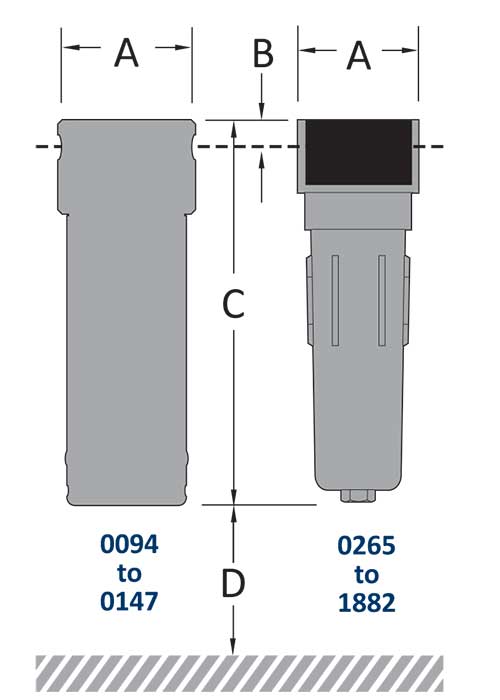 Nano F3 Mid Pressure Series Dimensions